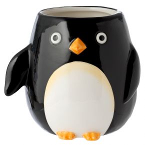Huddle Penguin Ceramic Shaped Handle Mug