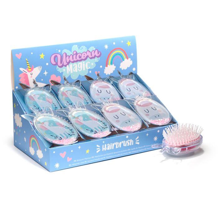 Unicorn Magic Shaped Glitter Hair Brush