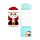 Christmas Festive Friends Santa Flip Open Shaped Memo Pad